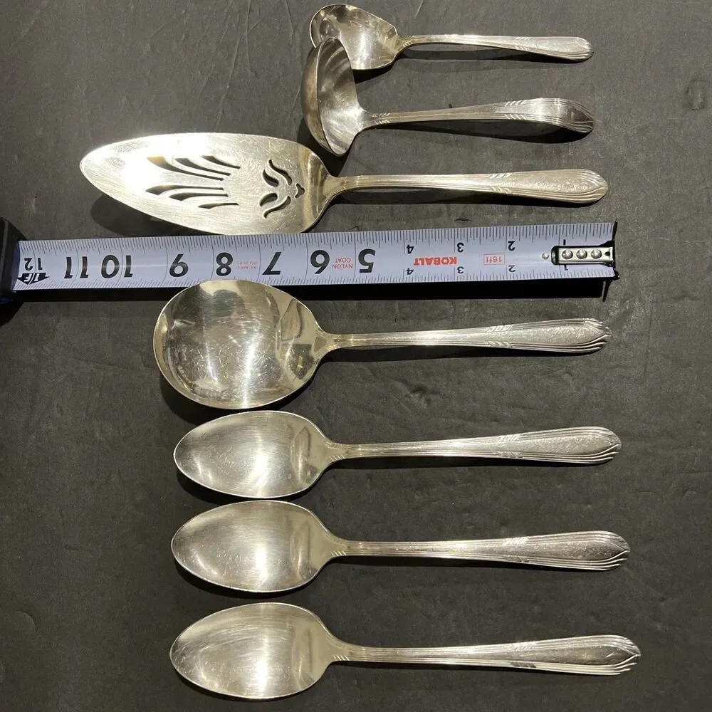 7 Serving Pieces International Rogers Silverplate 1936 FASCINATION Partial Set